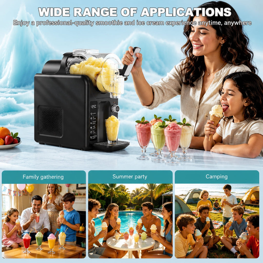 Ecojoy 88 oz Slushie Machine for Home - Frozen Drink Maker with Auto-Fresh Keep, Smart Display & Self-Cleaning - Perfect for Margaritas, Frappés, Milkshakes & More
